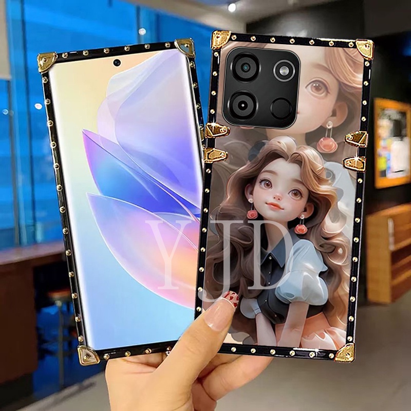 Ốp Điện Thoại tpu Chống Sốc Họa Tiết Hoạt Hình Có Dây Đeo Cho itel a60 p40