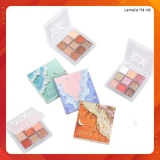 Bảng Phấn Mắt Nhũ Lì 9 Ô Vuông Lameila Nhũ Lấp Lánh Chống nước chính hãng nội địa trung