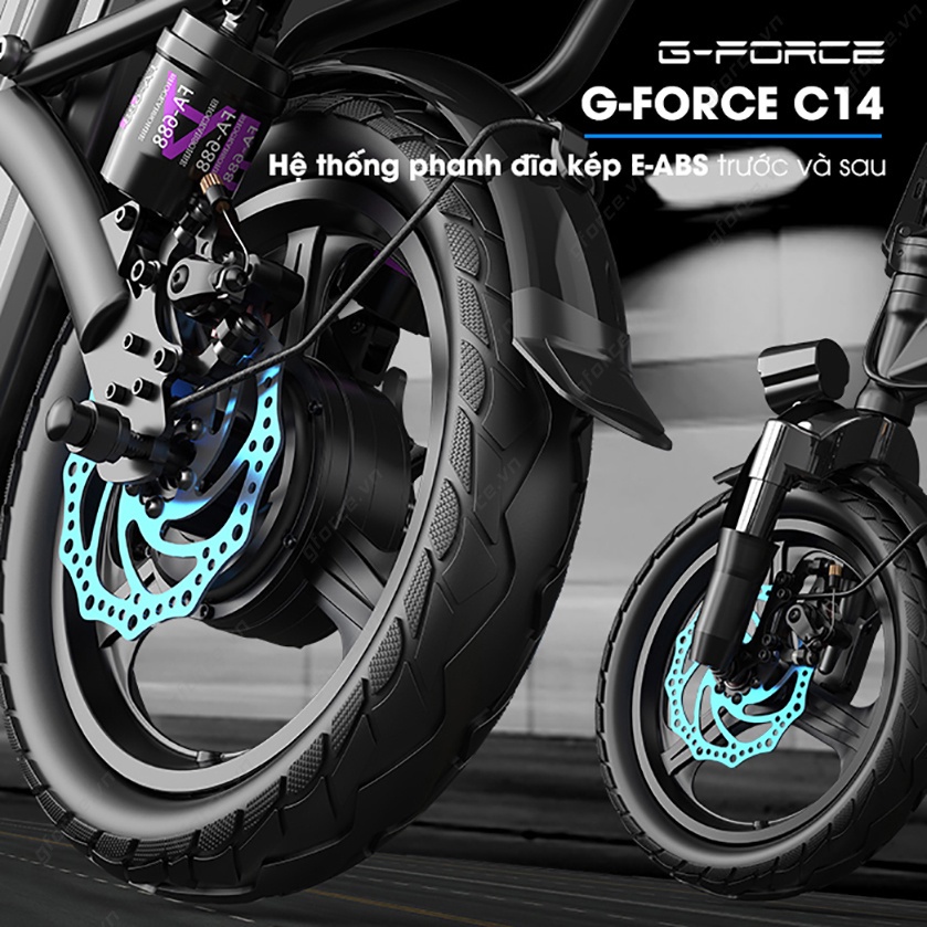 Xe đạp điện gấp gọn GForce C14 (Phiên bản 7 giảm xóc) | BigBuy360 - bigbuy360.vn