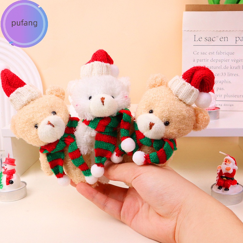 Gấu Bông teddy Mềm Mại Dễ Thương Treo Trang Trí Cây Thông Giáng Sinh vn