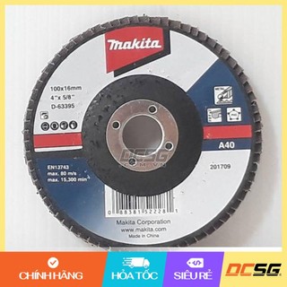 Đĩa nhám xếp sợi thủy tinh 100x16mm độ hạt a60 makita d-63404