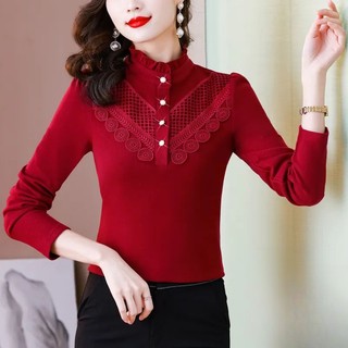 Thời Trang Áo Thun Tay Dài Cổ Cao Hai Mặt Phong Cách Hàn Quốc Cho Nữ