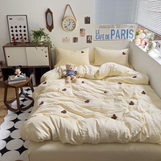 Bộ chăn ga gối REE Bedding CTD249 M5 BE VÀNG nhiều màu đủ size giường nệm