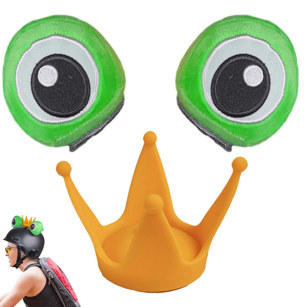 Helmet Frog Prince Decoration Frog Skiing Children's Ear Helmet Accessories Fun Fasteners