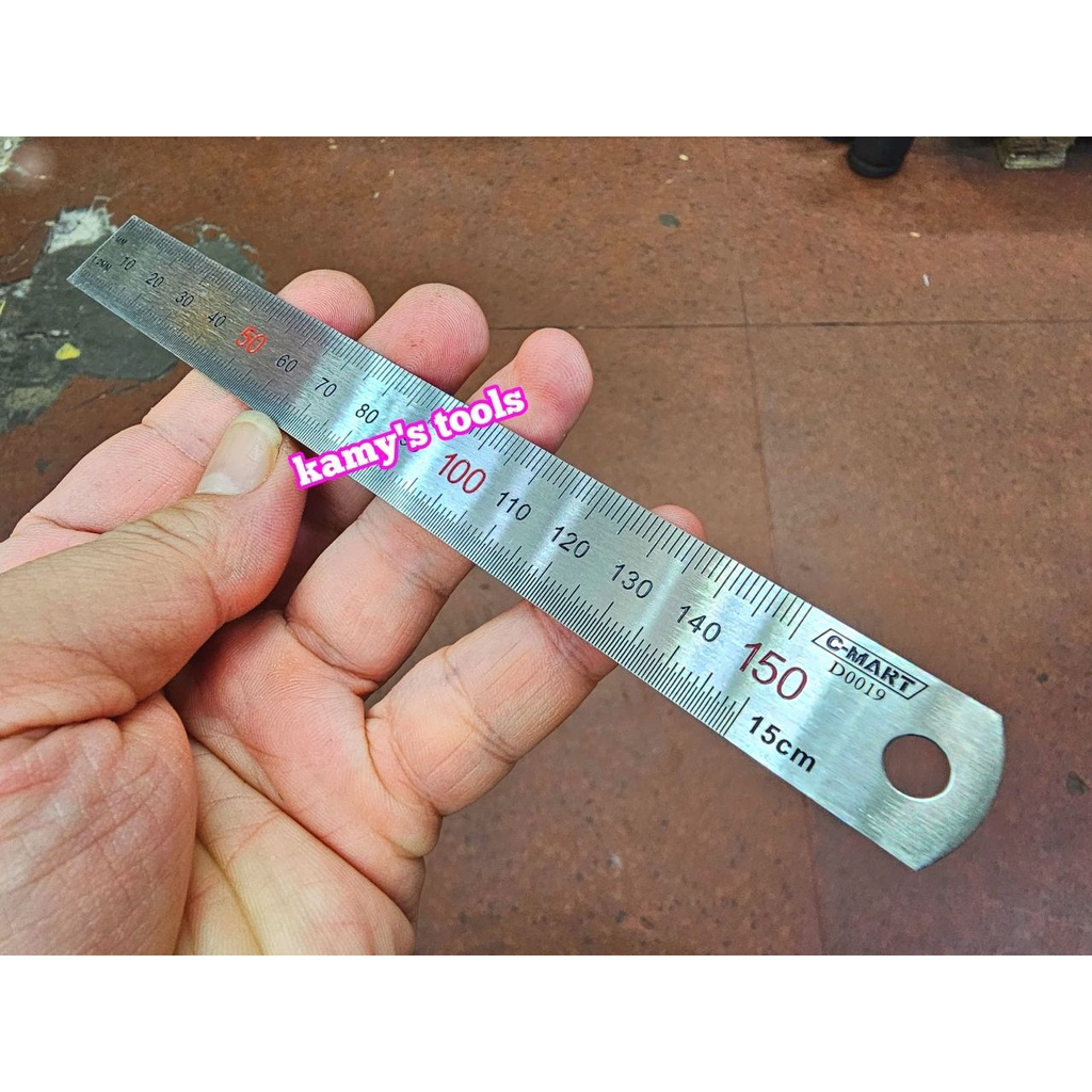 Thước lá inox C-mart 150mm 300mm D0019-150 D0019-300