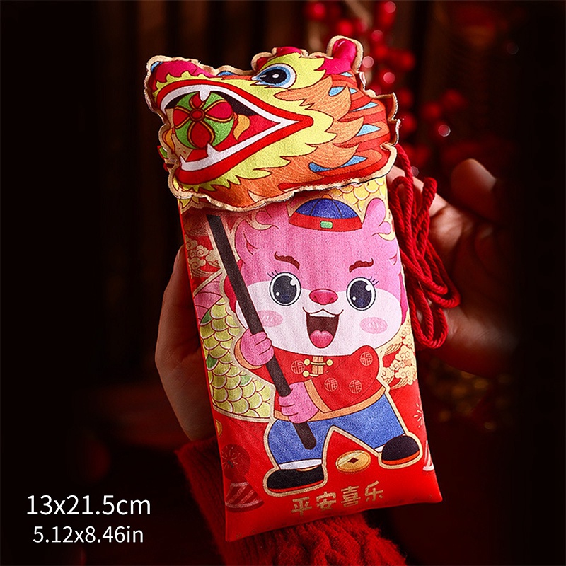 Bao Lì Xì Năm Mới 2024 Hình Rồng Đỏ Phong Cách Trung Hoa