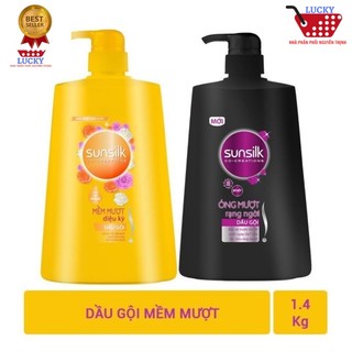 Dầu gội Sunsilk 1,4kg/chai  Óng Mượt Rạng Ngời suôn mềm mượt diệu kỳ