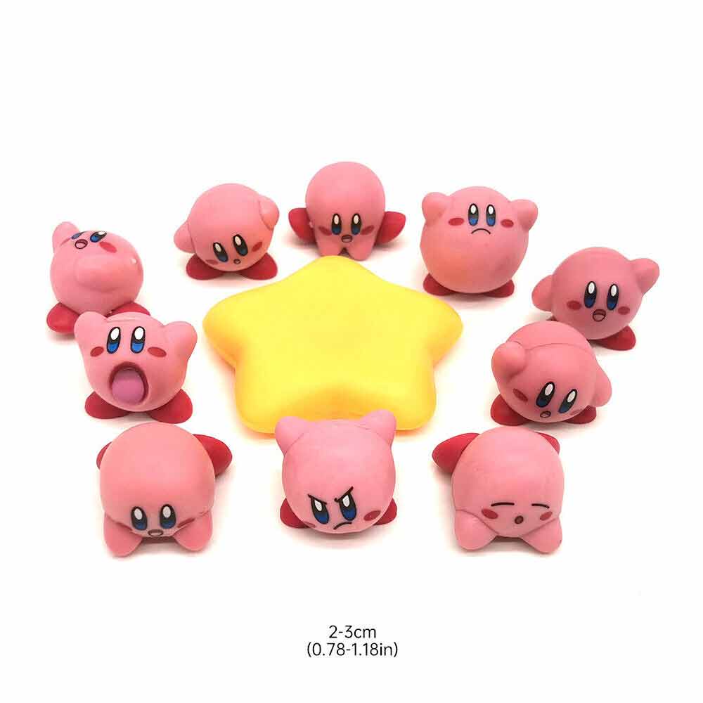 Japan Anime Star Kirby Adventure Game Jenga Pile Up Kawali Mini Q Version Stackable PVC Action Figures Dolls Toys Model Gift