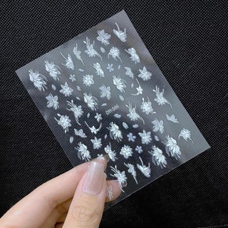 Stick hoa 3D - hình dán hoa trắng hottrend