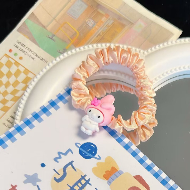 Dây Cột Tóc Cao Su Đính Hình Động Vật Nhỏ Dễ Thương Phong Cách sanrio Ngọt Ngào Và Tươi Mới Cho Nữ