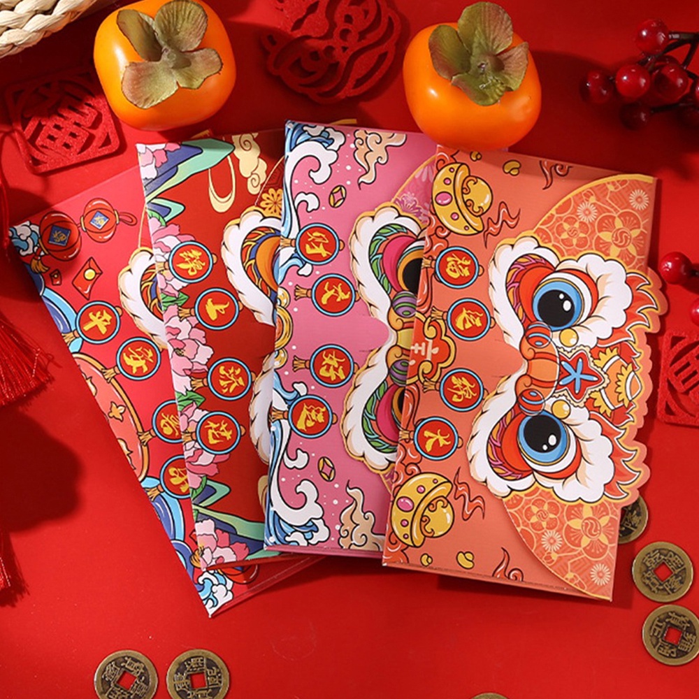 Bao Lì Xì Năm Mới Màu Đỏ May Mắn Phong Cách Trung Hoa