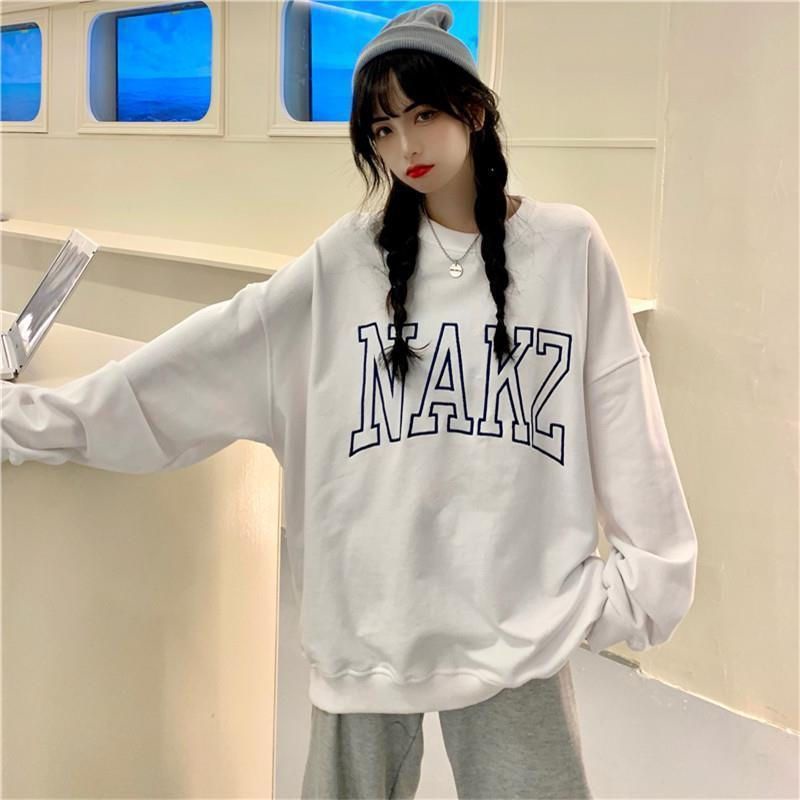 Áo Nỉ Nữ Dài Tay Form Rộng Thời Trang Hàn 2024