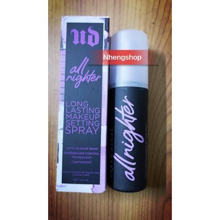 Xịt khoá nền Urban Decay giữ lớp make up All Nighter Long Lasting Make Up Setting Spray Unbox
