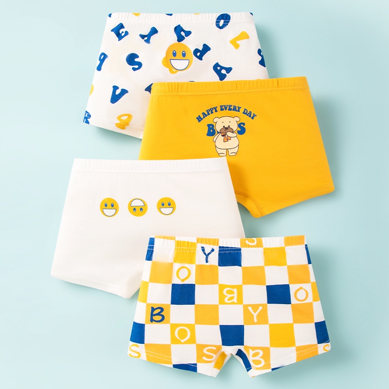 Quần Lót boxer cotton Mềm Mại Kiểu Hoạt Hình Xinh Xắn Cho Bé