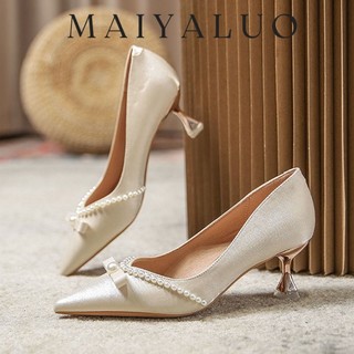 MAIYALUO Giày Cao Gót Mũi Nhọn GIÀY SANDAL Thời Trang Mới 2023 Cho Nữ Chống bám bụi Đẳng cấp Đáng yêu Thanh lịch B25G01S 52Z231225