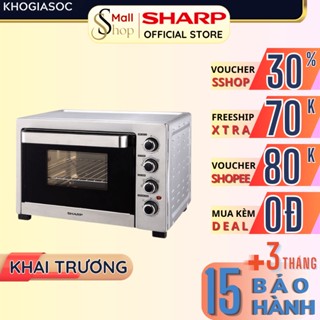 Lò nướng 38 Lít Sharp Chính hãng, Tặng nhiều phụ kiện nướng, 12 chức năng EO-A384RCSV-ST - SSHOP OFFICIAL