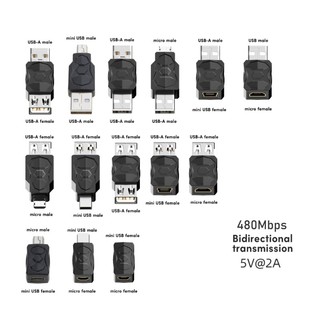 Seas usb sang micro usb adapter nữ nam micro sang mini đầu nối bộ chuyển đổi usb 480m