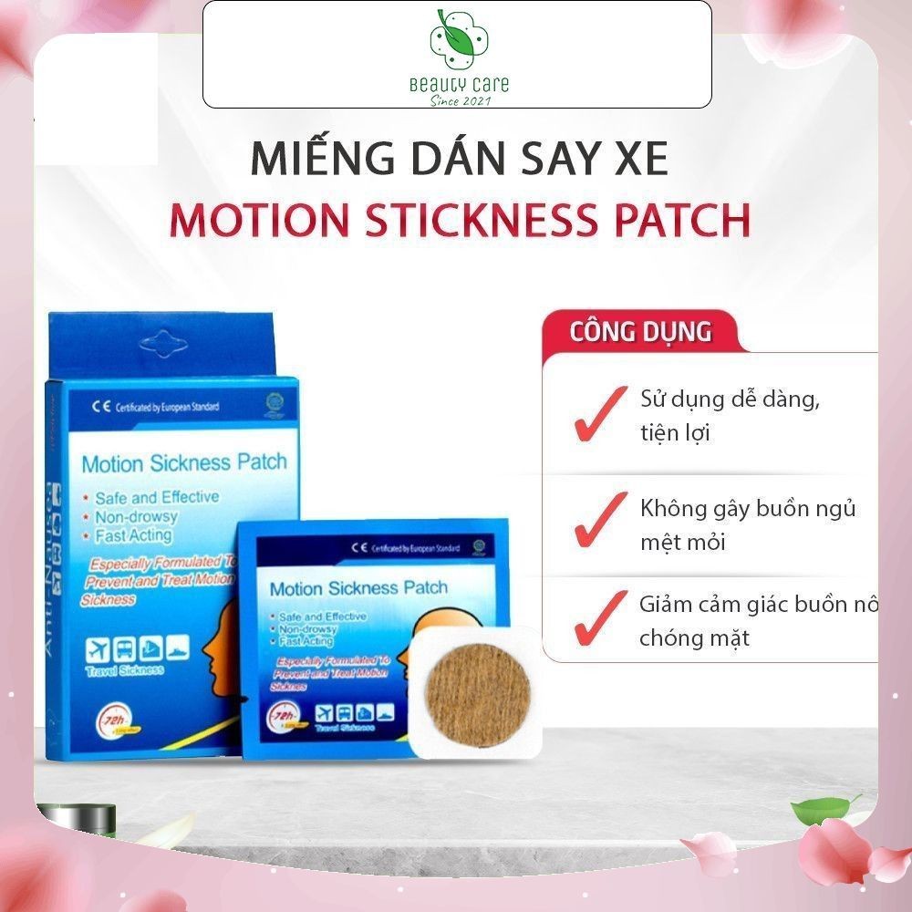 [HỎA TỐC] Miếng Dán Chống Say Tàu Xe Motion Sickness Patch Giảm Triệu Chứng Buồn Nôn, Chóng Mặt N1