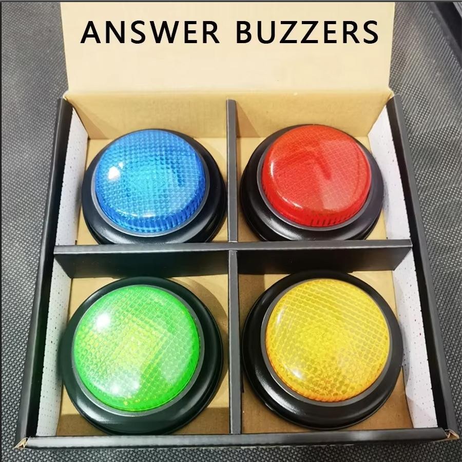 Nút Buzzer Trò chơi tương tác gia đình Câu đố Đèn Buzzer Nút hẹn giờ được chiếu sáng Nút Buzzer decf