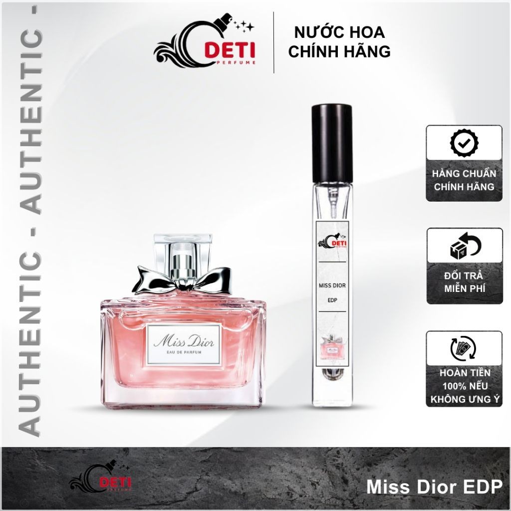 (Auth - 10ml) Nước hoa nữ Miss Dior EDP Eau De Parfum chính hãng, chai chiết 10ml 20ml - Deti Perfum