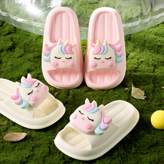 Cheerful Mario Dép lê bánh mì Kỳ Lân 17-25cm Cho Bé Gái Thời Trang Công Chúa Chống Thấm Nước Mềm EVA Dép Nữ