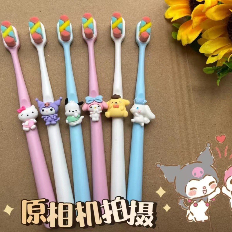 Sanrio Bàn Chải Đánh Răng Lông Mềm Hình kuromi melody cinnamoroll Dễ Thương Cho Người Lớn Và Trẻ Em