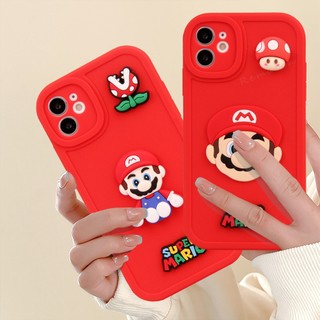 Dễ Thương Ốp Điện Thoại Silicon Nhám Chống Sốc Hình mario 3d Cho iphone 11 12 13 14 15 pro max 7 8 plus 11pro x xr Xsmax se 2020 2022 14pro