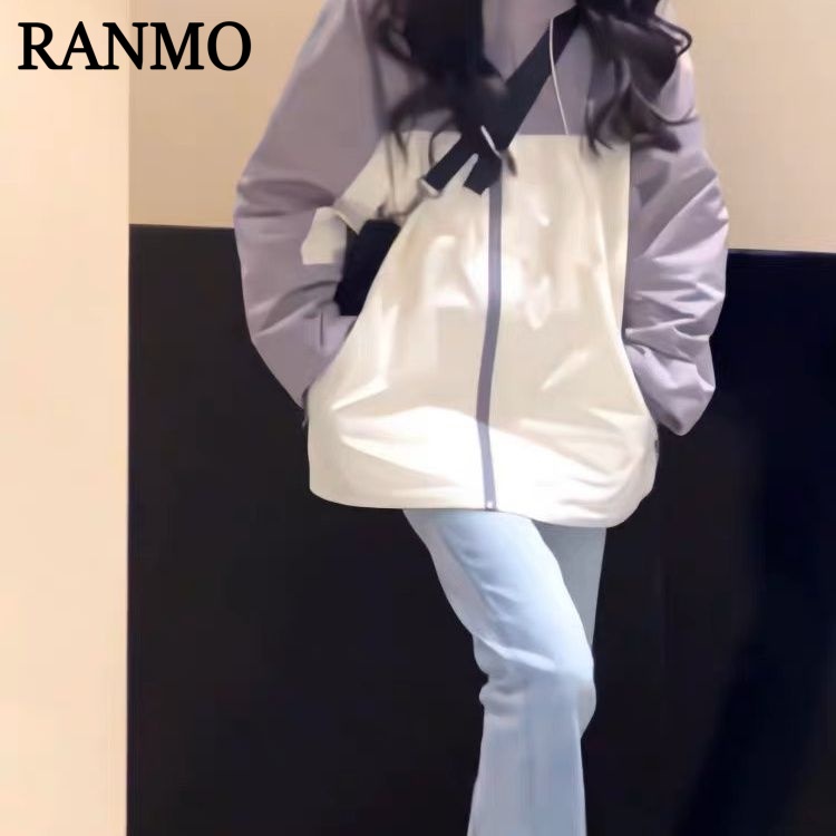 RANMO áo_khoác áo khoác dù Phong cách Hàn Quốc 2023 NEW A26K009 35Z230901