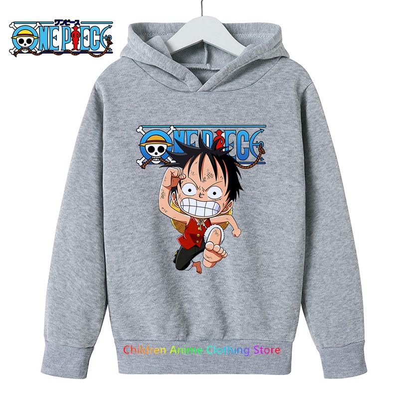 Áo hoodie In Hình luffy one piece Thời Trang Mùa Thu 2023 Dành Cho Trẻ Em