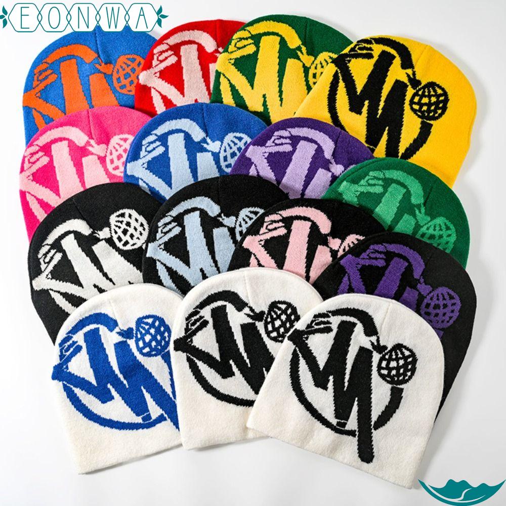 Einway Mũ Dệt Kim ins Thiết Kế hip hop Ấm Áp y2k