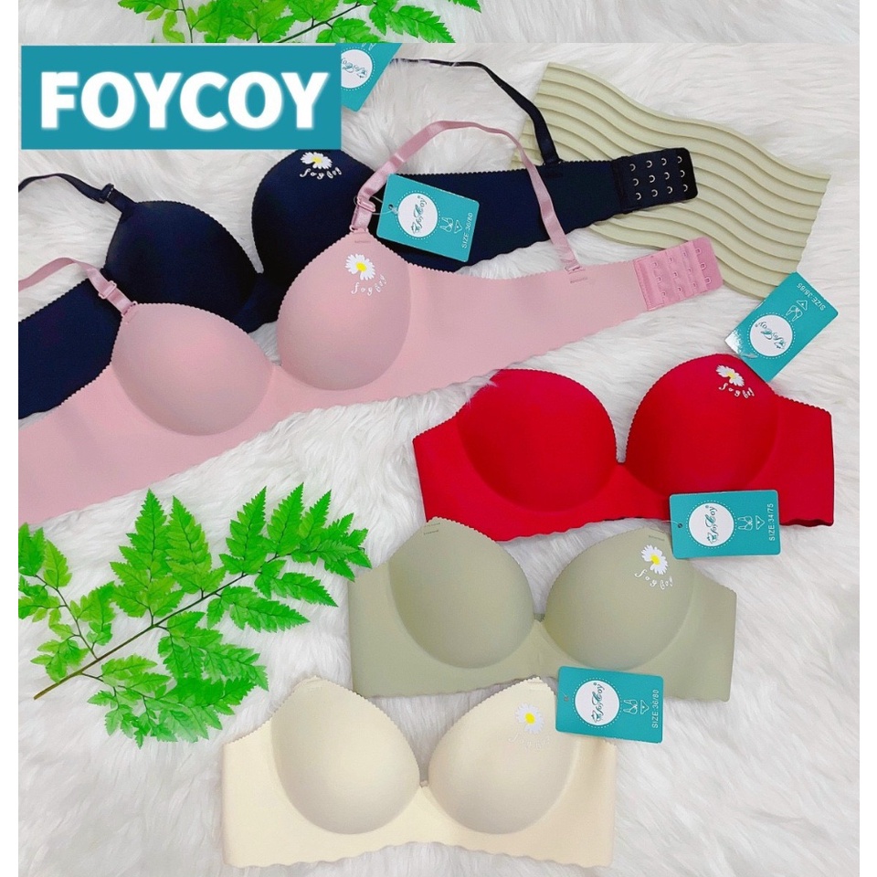 Áo Ngực, Áo Lót Nữ Su Đúc Đệm Tim 4cm Siêu Nâng Đẩy Đủ Size 34.36.38 Cúc Đệm Tim