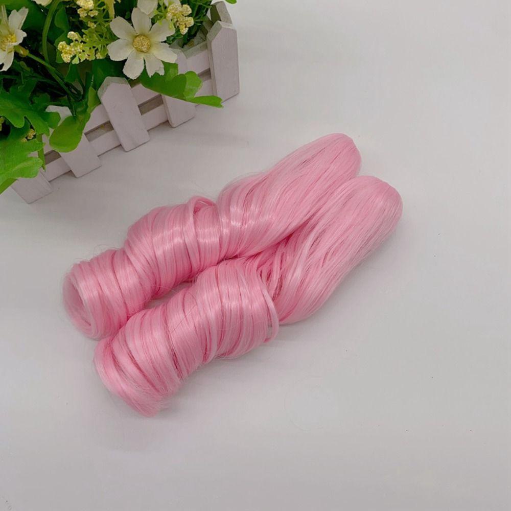 Búp Bê Tóc Giả Xoăn Dài Bằng Sợi Hóa Học cotton 20cm Nhiều Màu Sắc Dành Cho Búp Bê bjd
