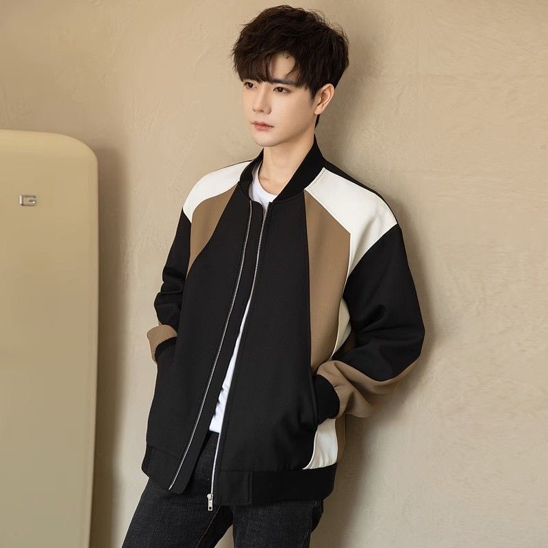 Áo Khoác Bóng Chày Cao Cấp Chống Nhăn Màu Sắc Tương Phản Thời Trang Xuân Thu 2023 Cho Nam