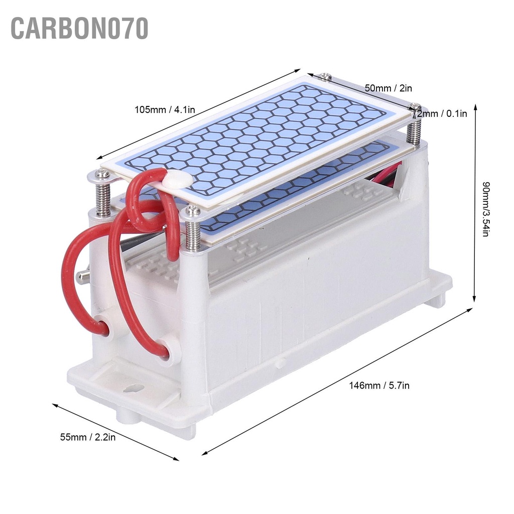 [Hàng Sẵn] Máy tạo Ozone khử mùi ô tô nhỏ cầm tay - Thiết Bị Lọc Không Khí Bằng Ozone cho xe hơi 10g DC 12V【Carbon070】