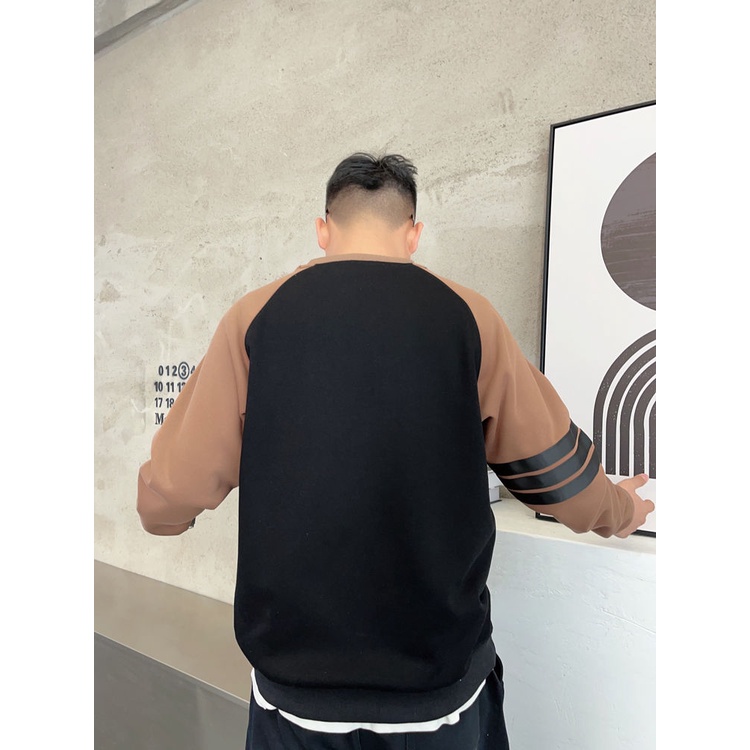 Màu Sắc Áo Thun Dáng Rộng Cổ Tròn Phối Màu Tương Phản Thời Trang Mùa Xuân Dành Cho Nam