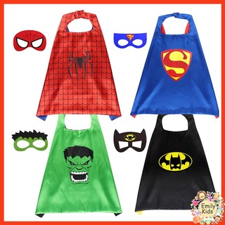 Mặt Nạ + Áo Choàng + Mũ Hóa Trang Siêu Anh Hùng / Người Dơi / Người Sắt / captain america Dịp halloween Cho Bé Trai