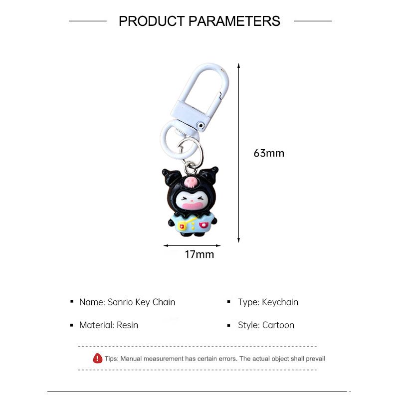 🌺🌺Móc Chìa Khóa / Túi Xách Họa Tiết Hoạt Hình Sanrio Melody Cinnamonroll Dễ Thương