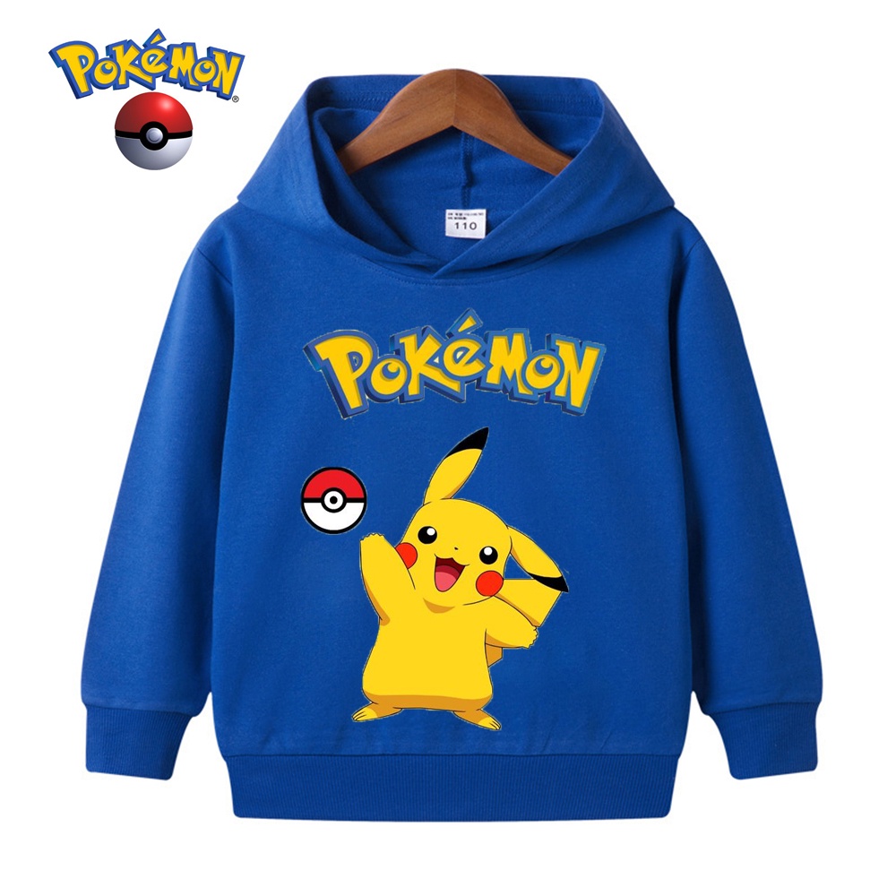 Dễ Thương Áo Hoodie Mỏng In Hình pikachu Đáng Yêu Cho Bé Trai Gái