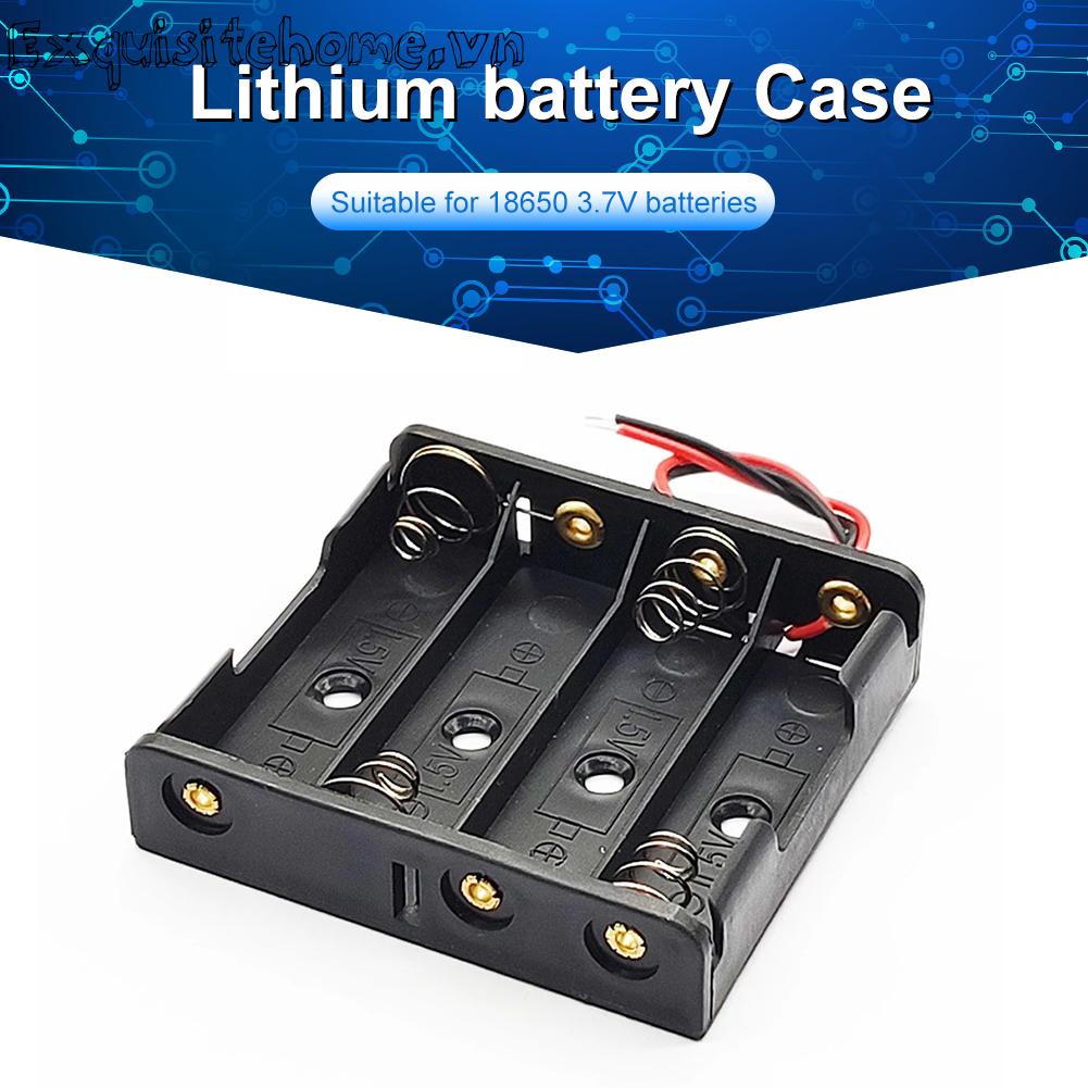 Hộp Nhựa Màu Đen Đựng Pin 18650 18650 3.7v 1 / 2 / 3 Ô