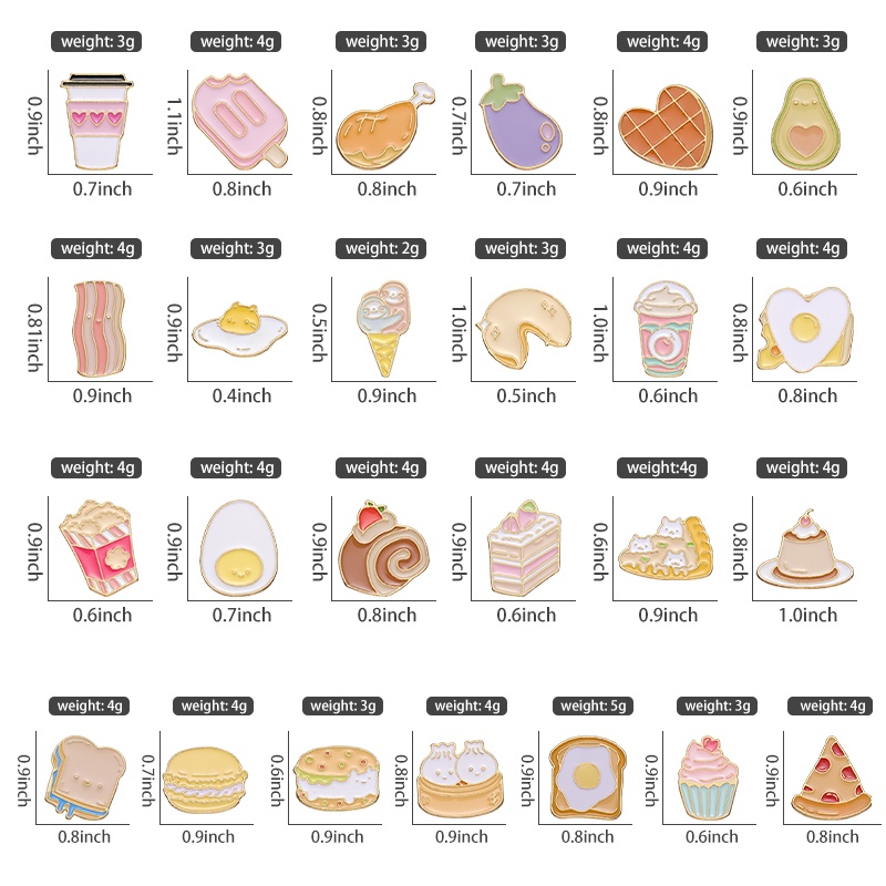 Dễ Thương Ghim Cài Áo Hình Bánh hamburger / Sữa / hamburger / Bánh hamburger Đáng Yêu