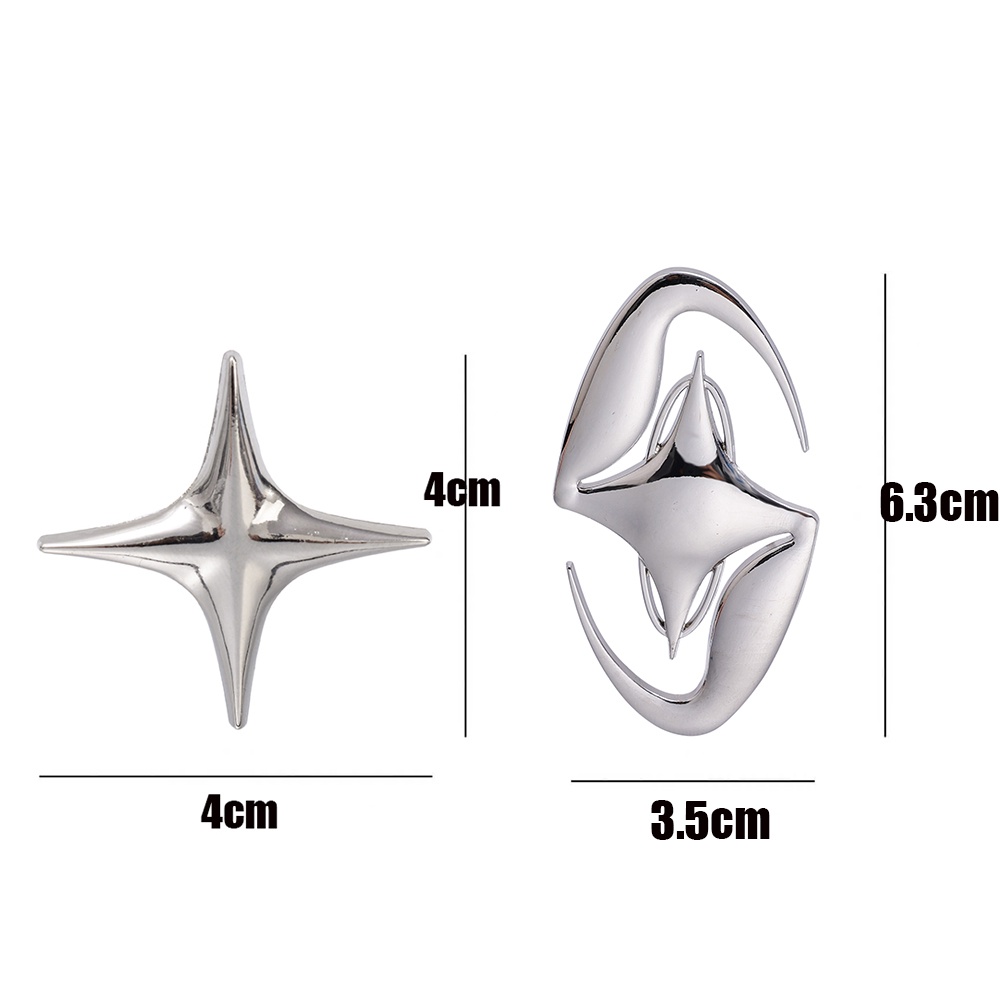 Ghim Cài Áo Hình Thánh Giá Ngôi Sao Năm Cánh Bằng Kim Loại y2k ins Đơn Giản Thời Trang