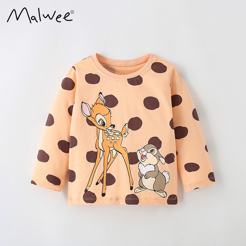 Áo Thun Tay Dài In Hình Kỳ Lân Dễ Thương Thời Trang Mùa Hè Cho Bé Gái mi