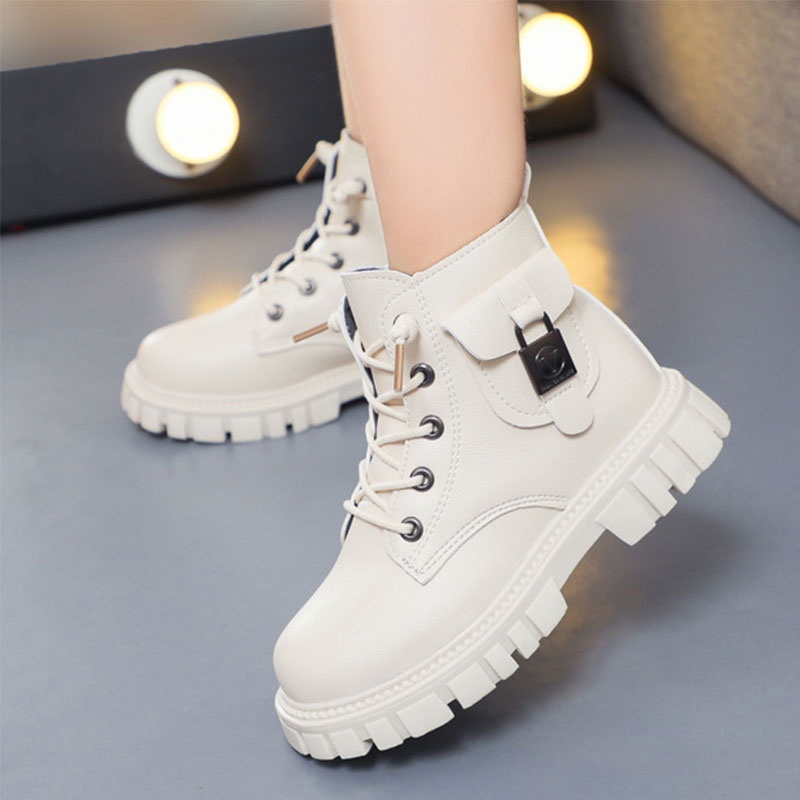 SUPER KIDS Giày Boot Phong Cách Hàn Quốc Trẻ Trung Cá Tính Thời Trang Dành Cho Cả Nam Và Nữ