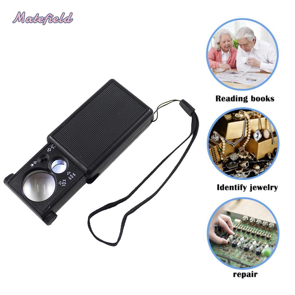 Kính Lúp Phóng Đại 30 60 Lần Có Đèn led Chuyên Dụng Làm Đồ Trang Sức