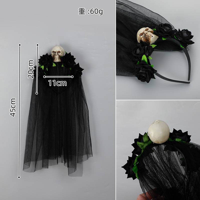 Sq3 Băng Đô Cài Tóc Hình Đầu Lâu Trang Trí halloween