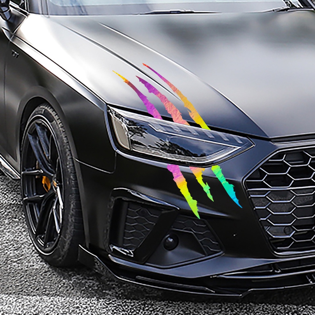 1 Miếng Dán Trang Trí Xe Hơi Hình Dấu Chân Mèo Bằng vinyl