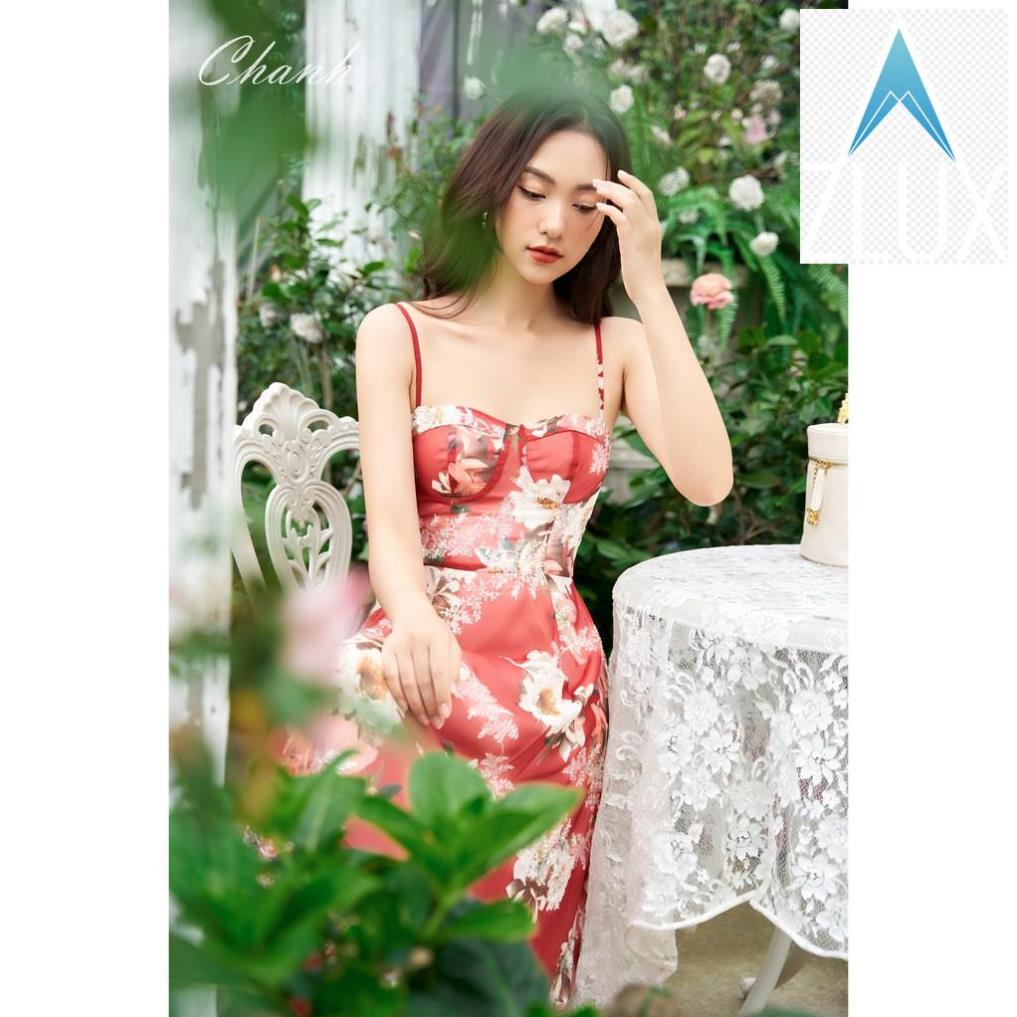 SP  Reisa Dress Váy maxi hoa CH021_Chanh