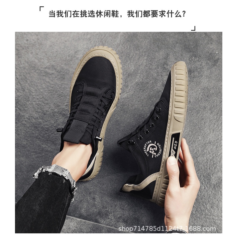 Mới Giày Thể Thao Vải canvas Thoáng Khí Thời Trang Mùa Thu 2023 Cho Nam