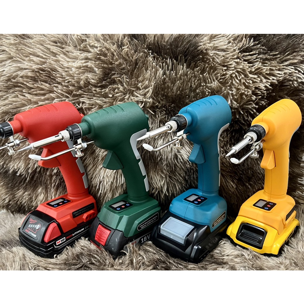 Mỏ hàn xung dùng pin 18v - mỏ hàn thiếc tự đẩy tiện dụng ( tặng 4 mũi hàn).