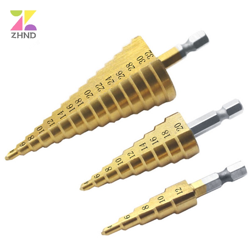 Bộ Mũi Khoan Lỗ Bằng Thép Titan 4-12 / 20 / 32mm